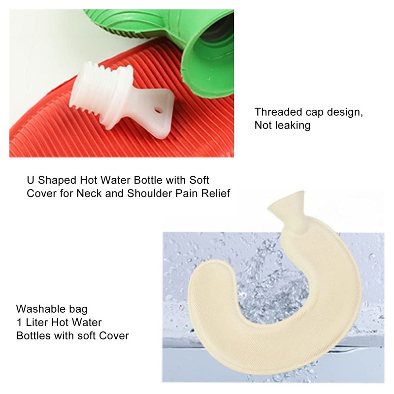 1L Hot Water Bottle U Shaped Hot Water Bag for