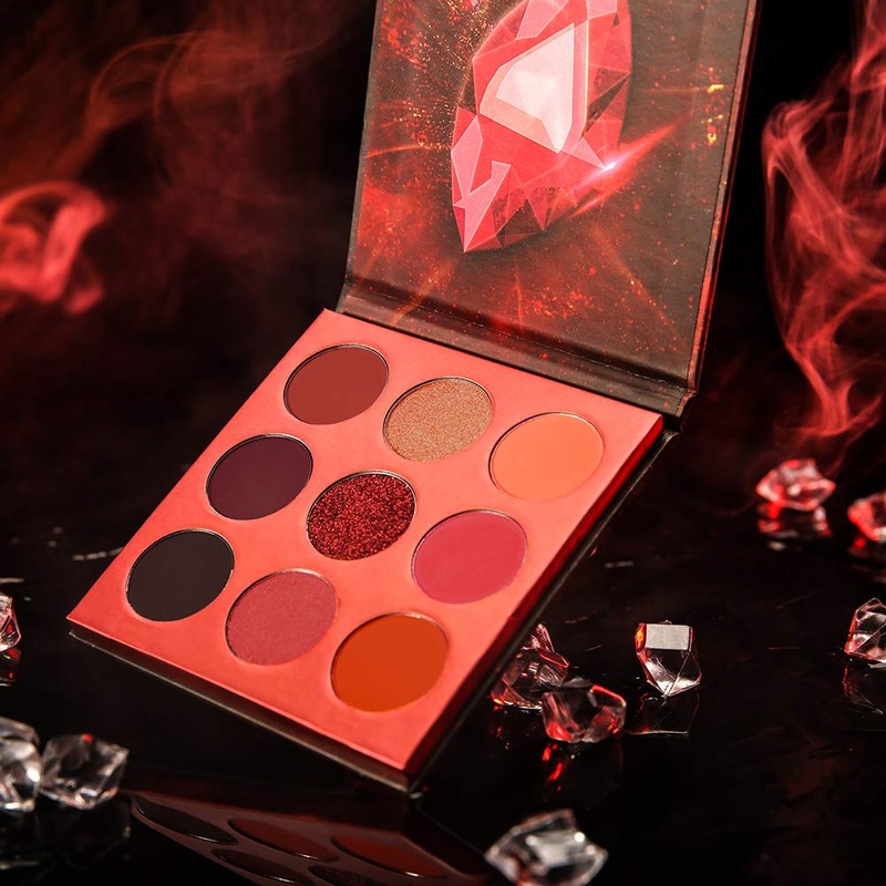 Docolor Eyeshadow Palette Red Gemstone Make Up Palette Vegan Formula