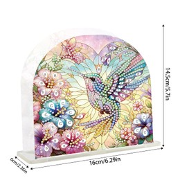 JISHSHAY Diamond Art Table Napkin Holders Diamond Painting Napkin Holder for Table Gem Art Gem Painting Mosaic Kits for Adults Paint by Numbers Kit for Adults with Special Shaped Drills Hummingbird