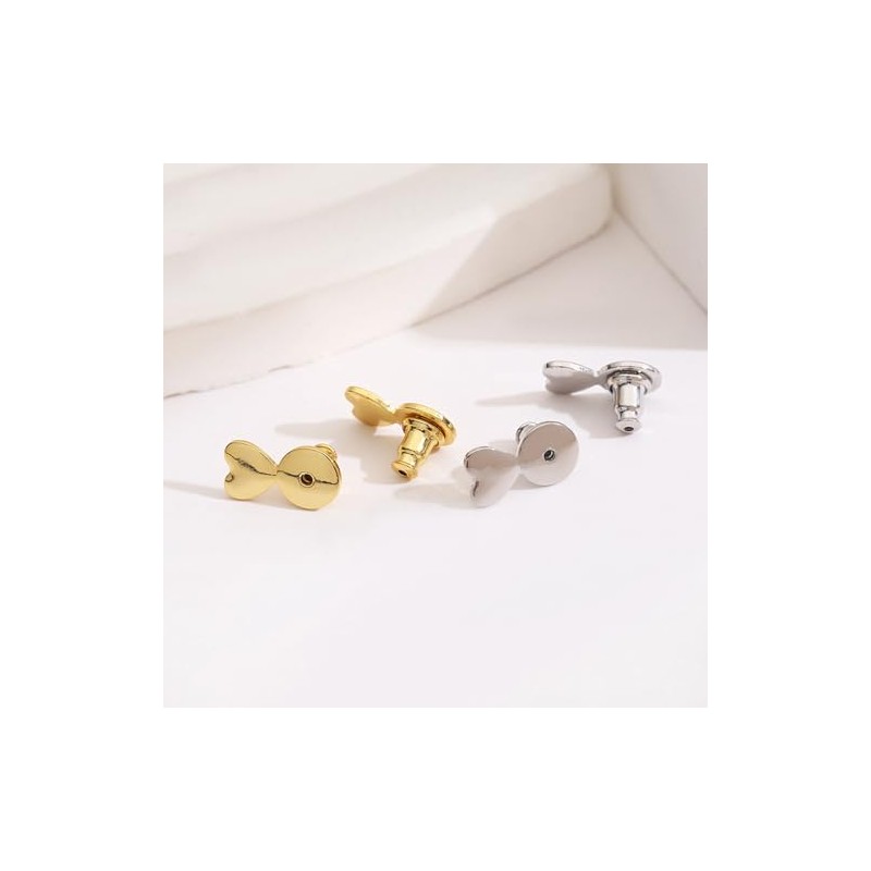 Cierres de Silicona para Aretes con Acabado Oro y Plata