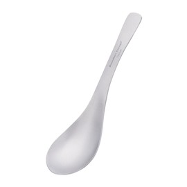 iBasingo 15.5cm Titanium Spoon with Big Bowl Ultralight Camping Hiking Cutlery Outdoor Kitchen Metal Durable Utility Tableware Ti1067T 1pc