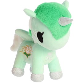 Aurora® Enchanting ©Tokidoki Flower Power Water Lily Unicorno Stuffed Animal - Bright & Colorful Design - Showpiece Plush - Green 7.5 Inches