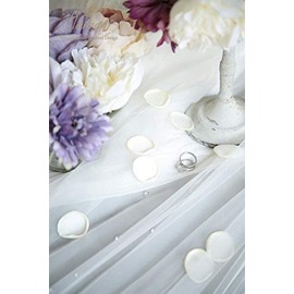 Floroom 300 unidades de pétalos de rosa de seda marfil, pétalos de flores para niña de flores, cesta de boda, pasillo blanco, dispersión, mesa de cena, centros de mesa, confeti, despedida de soltera