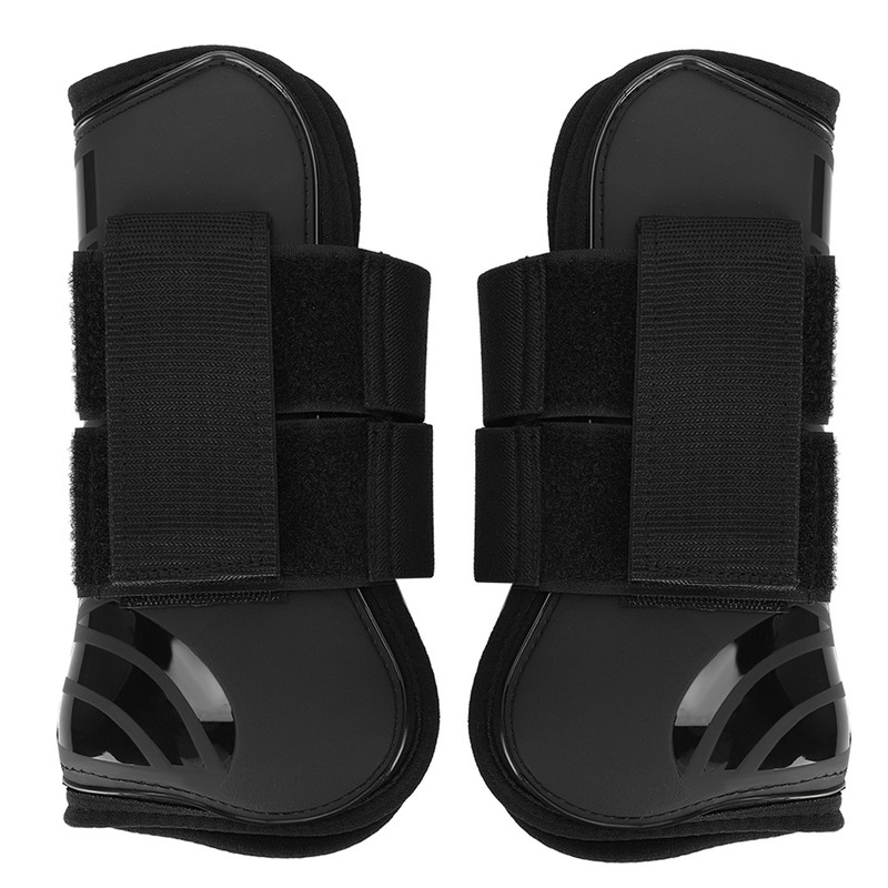 2 Pair Elastic Horse Boot Thicken PU Front Hind Boots