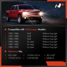 A-Premium Headlight Switch Instrument Panel Headlamp Dimmer Switch Compatible with Volkswagen Jetta 1985-1990, Golf 1985-1989