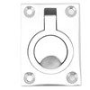 4 Pcs 63x44mm Square Flush Pull Ring Handles 316 Stainless