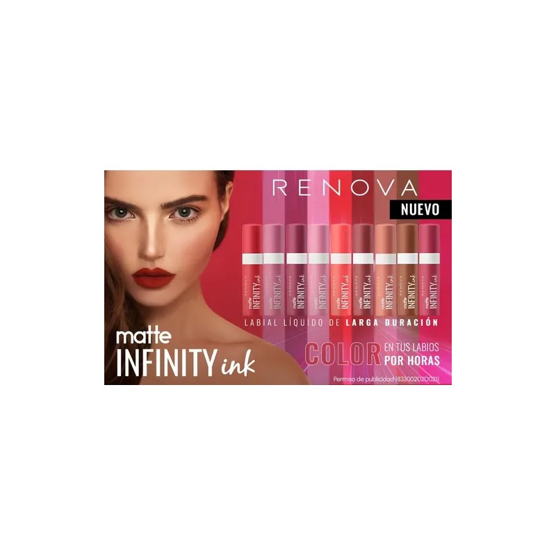 Renova Labial Liquido Matte Infinity Ink, 5ml Color Tono 50