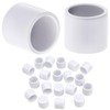 QWORK PVC External End Cap, 100 Pack 3/4" Furniture Grade