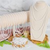12 PCS Mardi Gras Beads Bulk, 33" White Beads Necklaces,