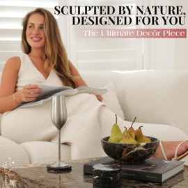 Gusto Nostro Luxury Black Marble Decorative Bowl for Coffee Table - Elegant Decorative Fruit Bowl for Kitchen Counter - Heavy Stone Entryway Catch All for Keys, Potpourri Holder Centerpiece, 8" Medium