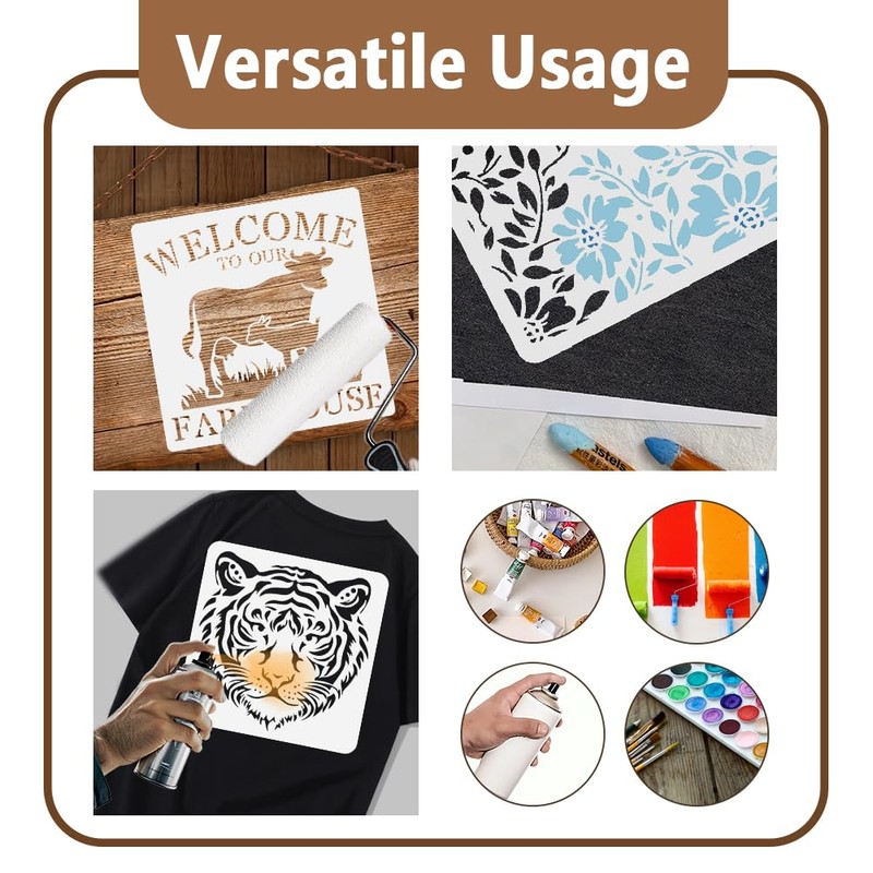 DOODLREAM Mandala Woman Face Wall Stencil Template 29.7 x 21cm