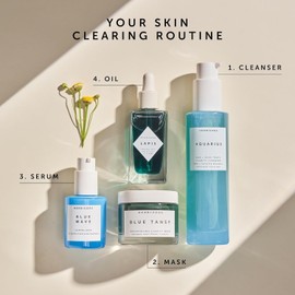 Herbivore Lapis Facial Oil |Balances and soothes redness with Blue Tansy & Squalane Safe for oily and acne-prone skin Non-comedogenic Vegan 30mL 1 Ounce / 허비보어 라피스 페이셜 오일 | 블루 탠시 & 스쿠알란으로 밸런스를 맞추고 붉음을 진정시켜 지성 및 여드름성 피부 논코메도제닉 비건에 안전합니다 30mL  1 Ounce
