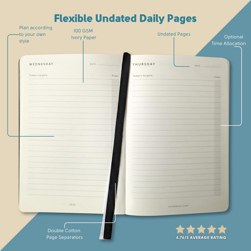 The Zelo Journal – A Daily & Weekly Productivity Planner