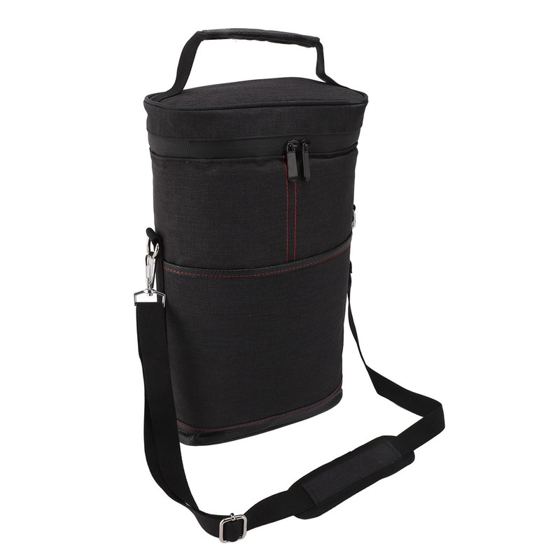 2 Bottle Wine Cooler Bag Leakproof Insulated Padded Wine Carrier