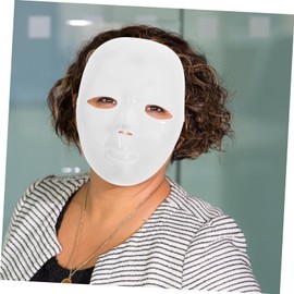 PACKOVE Blank DIY for Party Cosplay Hand Painted White Masquerade Prop Craft Mask for Circus Photo Booth and Costume Roleplay