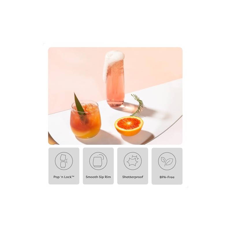 TOSSWARE POP 9oz Stemless Champagne Flute Set of 48, ,