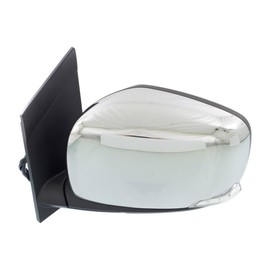 KarParts360 For Chrysler Town & Country 2008 2009 2010 Door Mirror Driver Side Heated | Power | Manual Folding | Chrome | With Memory | In-housing Signal Light | Replacement For CH1320383 | 5113325AA