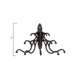Creative Co-op HD5946 Antique Cast Iron Wall Hooks with Rust Finish