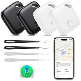 [Certificación Apple MFi] 4 Pack Smart Tag Localizador GPS, Compatible con Apple Find My (sólo iOS), Smart Tags Rastreador Bluetooth, Adecuado Etiquet