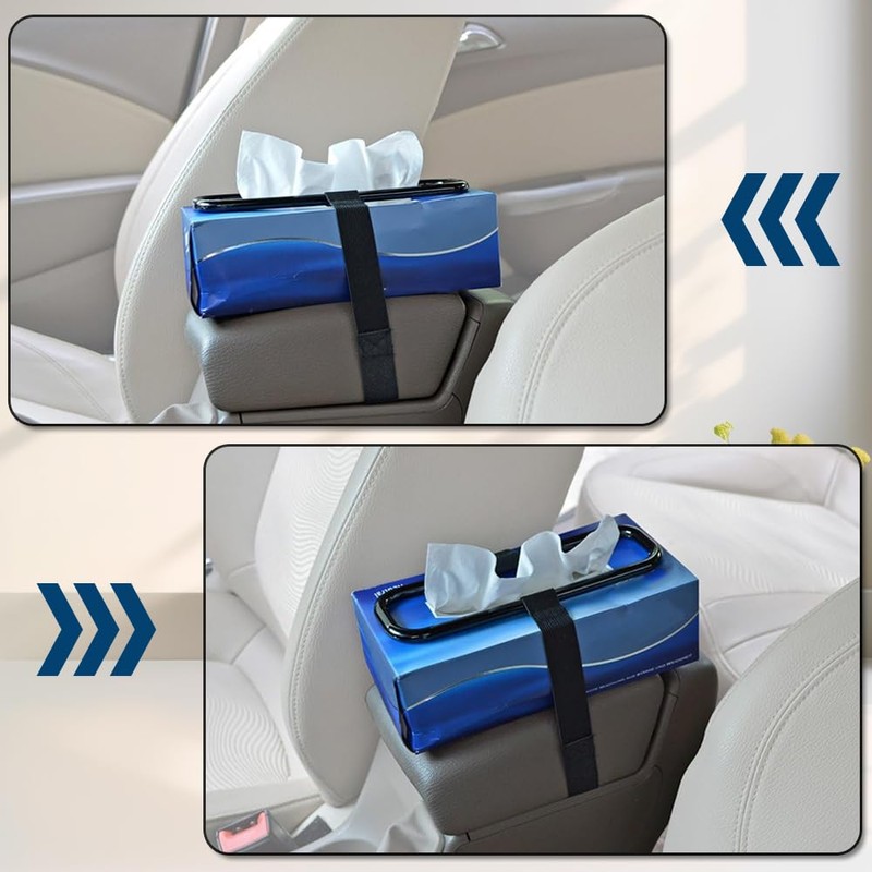 Car Tissue Cover Car Tissue Holder Elastic Headrest Car Supplies