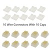 Wire Connector Quick Connect Terminal 10 Pack with Caps 4