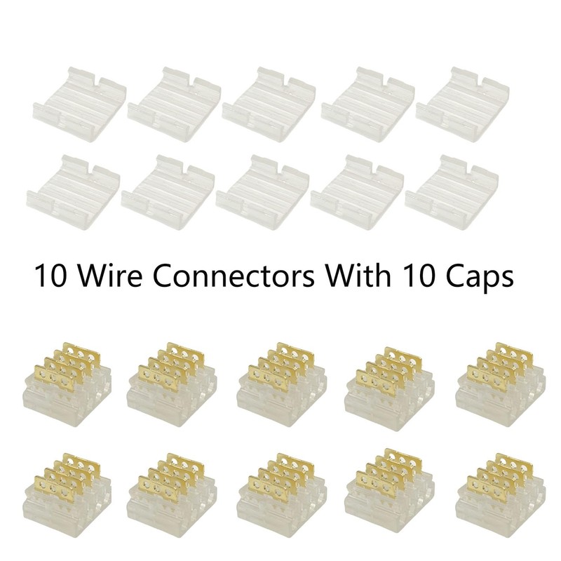 Wire Connector Quick Connect Terminal 10 Pack with Caps 4