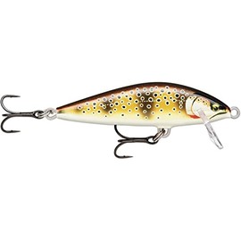 Rapala - Countdown Elite Fishing Lure - Balsa Construction - Soft Water Lure - Swimming Depth 3ft - Size 5.5cm / 5g - Made in Estonia - Gilded Mediterranean Trout