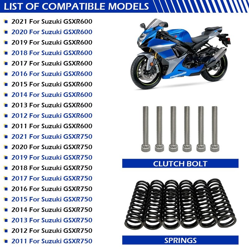 GOLKNHA Clutch Kit & Friction Plate Spring Gasket Compatible with