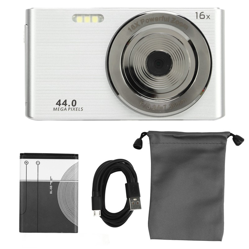 Digital Camera 4K 44MP 2.4 Inch 16X Digital Zoom Portable