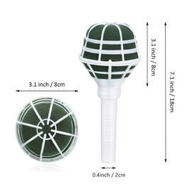 Ericrise Pack of 6 Flower Bouquet Holders, Floral Foam Floral Foam Bridal Bouquet Holder, Wet Flower Foam Set, Flower Arrangement, Solid Tools for Wedding, Home, Office Decoration