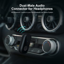 CableCreation 2 Pack 3.5mm 1/8 Stereo Jack to 3.5mm Audio Male to Male Adapter Connectors Gold Plated Compatible with for TaoTronics, Mpow BH129 Bluetooth Receiver