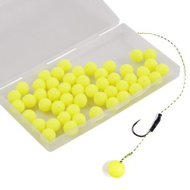 OROOTL 50 x Yellow Carp Fishing Hooks Floating Bait