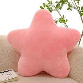 Bettschlange Cuddly Cushion Children, Star Children's Cushion, Soft Fluffy Star Cushion, Children's Room Star Shape Decorative Cushion for Girls and Boys, Home Bedroom, Pink, 60 x 60 cm