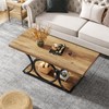 Tribesigns Rectangle Coffee Table, 47.24-inch Rustic Coffee Tables for Living