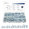 215-Piece SAE & Metric Grease Fitting Kit - M6/M8/M10, 1/4"-28,