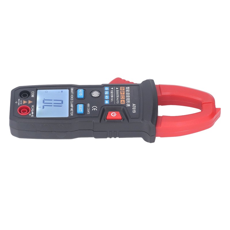 Digital Clamp Meter Automatic Intelligent Voice Announcement ABS Red Multi