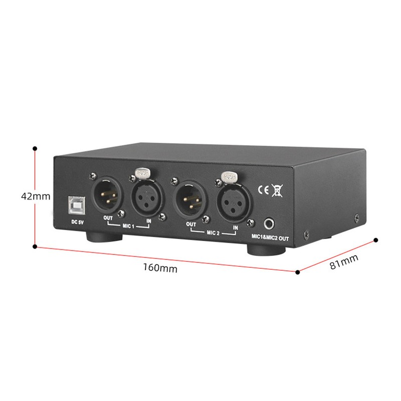 48 V Phantom Power Supply Professional Iron Shell Phantom Power