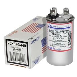 Goodman CAP200000370RP - 20 uf MFD 370/440 Volt VAC AmRad Round Run Capacitor, Made in The U.S.A.