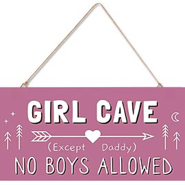 DWUENT Preppy Room Decor, Preppy Stuff for Girls, Stuff for Girls, Pink Wooden Hanging Sign for Teen Bedroom Decor, Aesthetic Room Accessories for Teen, 10 x 20 cm
