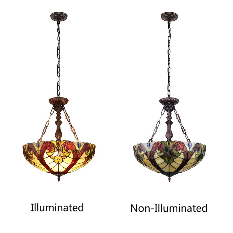 Chloe Lighting Adia Victorian-Style Dark Bronze 2 Light Inverted Ceiling