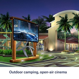 ASHATA Roller Blind Screen Projector Screen, Projection Screen 60-120 Inch Portable Foldable Projector Screen, Portable 16:9 Screen Home Cinema Projection Surface for Outdoor Camping Film / Open Air