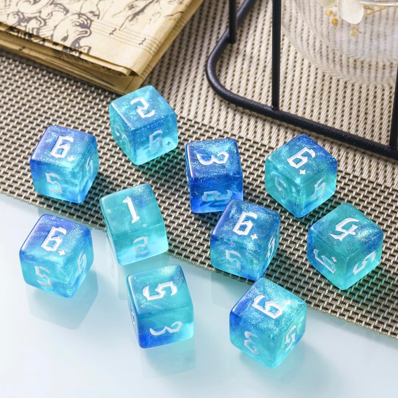 Yourandoll 10pcs Polyhedral Dice D6 Dice 6 Dice 16mm DND