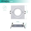 Oktaplex Set of 3 Lyon Recessed Spotlights Swivelling 90 x
