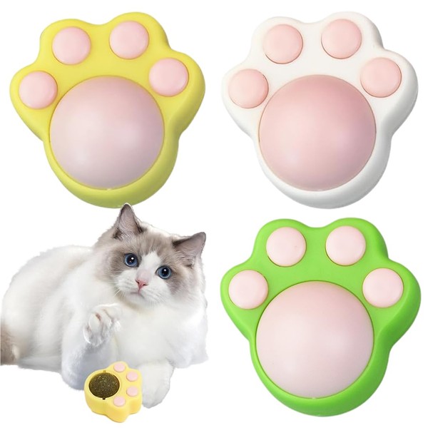 MIRKUZI Catnip Toys 3 Pack Catnip Balls,Cat Toy,360°Catnip Balls,Catnip Balls,Plant
