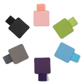 Duehut HLLMX 6 PCS Pen Loop Holder Self-Adhesive Leather Pen Loop with Elastic Band for Notebooks, Journals, Calendars, Planner,6 Colors