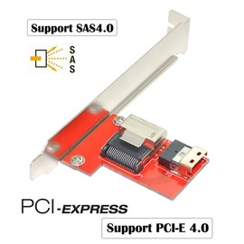 Chenyang Slimline SAS SFF-8654 PCI-Express 4.0 to Mini SAS SFF-8087 PCBA Female Adapter with Bracket