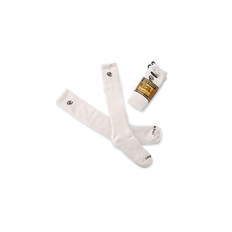 Dan Post Men's Cowboy Certified Boot Socks (2-Pair) White (13(Men's