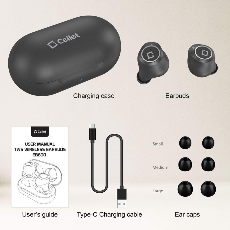 Wireless V5 Bluetooth Earbuds Compatible with BLU Dash L with