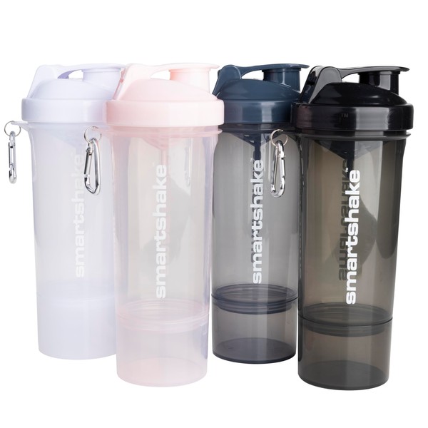 Smartshake Smartshake Slim 4-Pack Protein Shaker Bottle 400 ml |