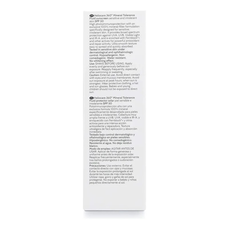 Heliocare 360° 50 mL Mineral Tolerance Fluido Spf 50